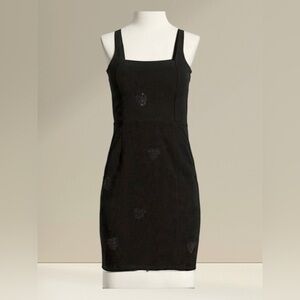 Rhinestone Heart Mini Dress (NWT) Size: L